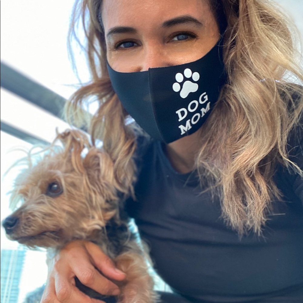 Dog Mom Face Mask - Black